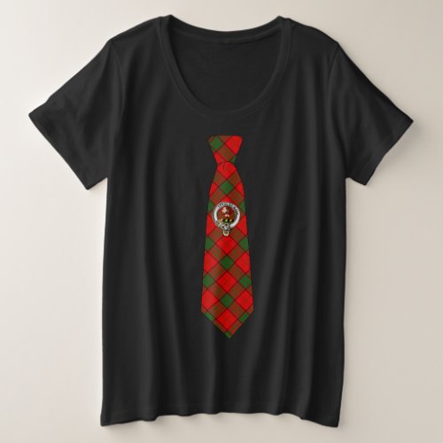 Adair Scottish Clan Badge & Tartan Necktie Plus Size T-Shirt