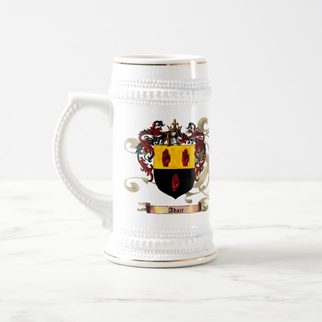 Adair Shield / Coat of Arms Beer Stein (Left)