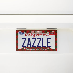 Adair Tartan Personalized License Plate Frame