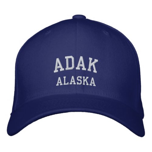 Adak  Alaska Embroidered Baseball Cap