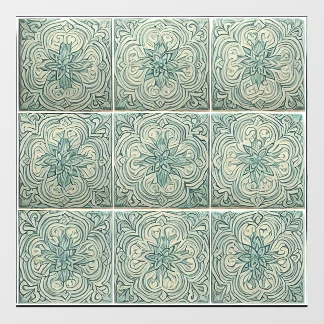 Adalusian traditional ceramic art no 1 floor decals (Front)