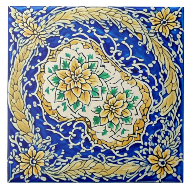Adalusian traditional ceramic art no 2 ceramic tile (Front)