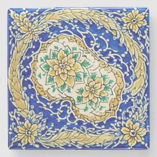 Adalusian traditional ceramic art no 2 stone coaster