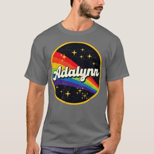 Adalynn Rainbow In Space Vintage GrungeStyle T_Shirt