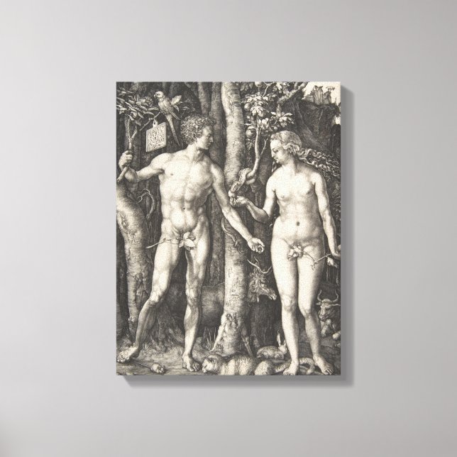 Adam and Eve, 1504 Canvas Print (Front)