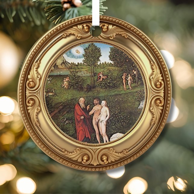 Adam and Eve Advent Jesse Tree Metal Ornament (Creator Uploaded)