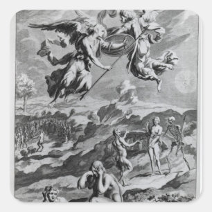Adam and Eve after the Fall Square Sticker