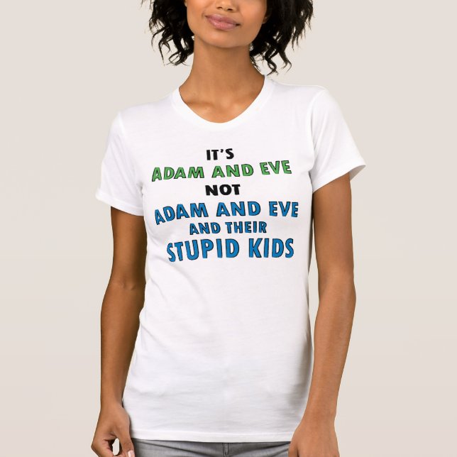 Adam and Eve and Kids (Women's Light) T-Shirt (Front)