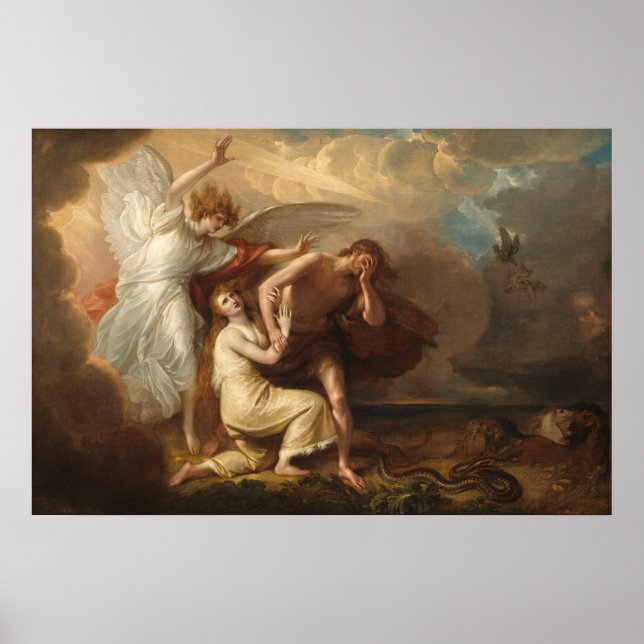 Adam and Eve - Benjamin West Fine Art Poster (Front)
