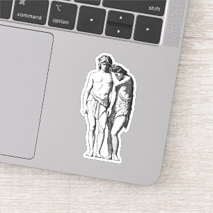Adam and Eve Bible creation Art Illustration Sticker