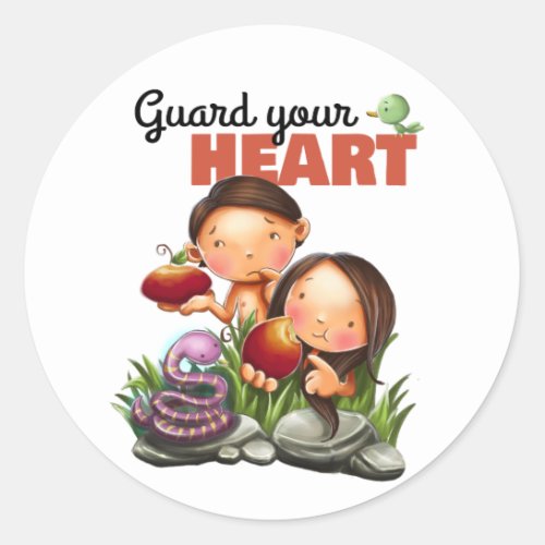 Adam and Eve Bible sticker page