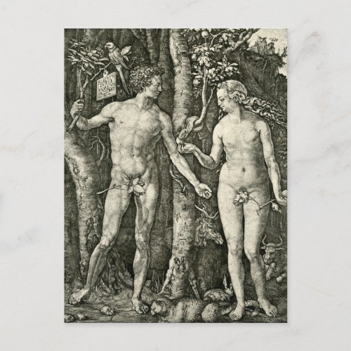 Adam and Eve by Albrecht Durer Postcard