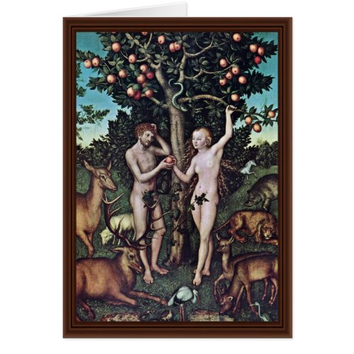 Adam And Eve By Cranach D  Lucas Best Quality