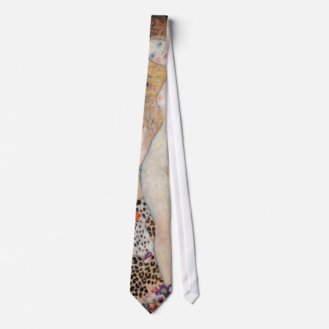 Adam and Eve by Gustav Klimt Neck Tie (Front)
