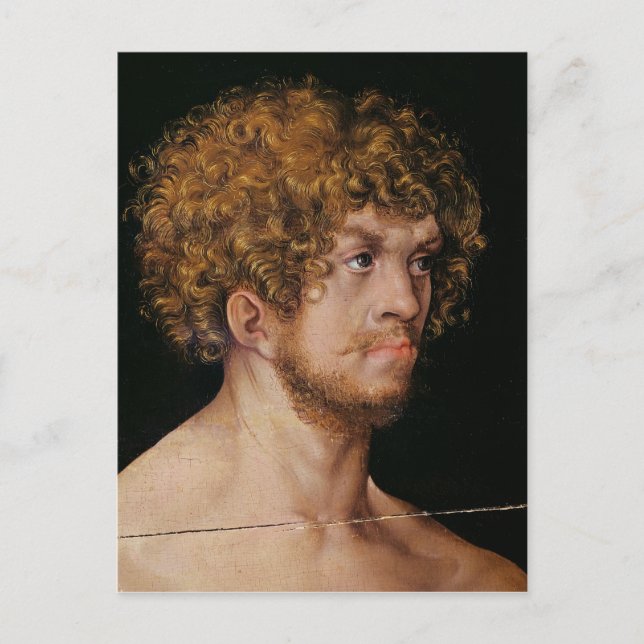 Adam and Eve, detail of Adam's head Postcard (Front)