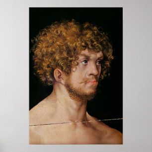Adam and Eve, detail of Adam's head Poster