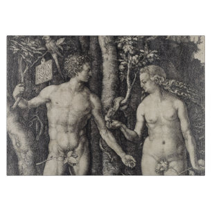 Adam and Eve Engraving by Albrecht Durer Cutting Board