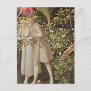 Adam and Eve Expelled from Paradise Postcard