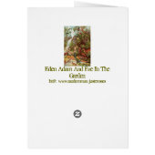 Adam And Eve In The Garden Cards (Back)