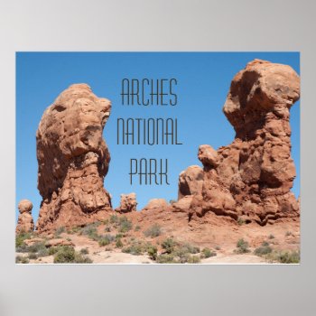 Adam And Eve In The Garden Of Eden  Arches  Moab Poster by bluerabbit at Zazzle