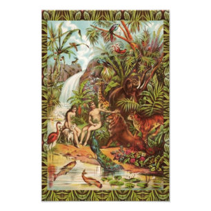 Adam And Eve In The Garden Photo Print
