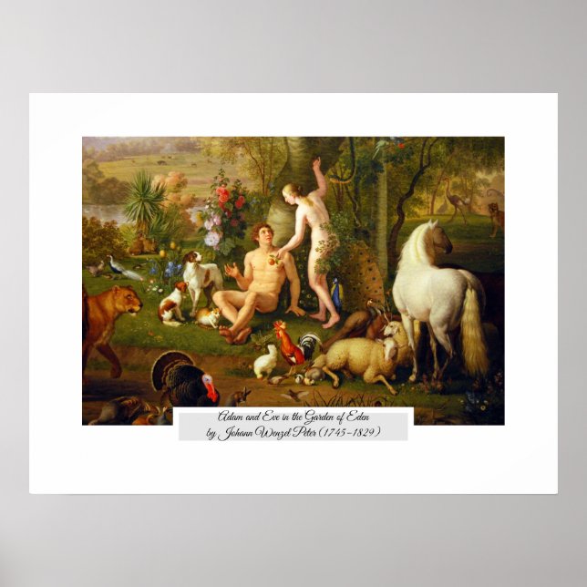 Adam and Eve in the Garden Poster (Front)