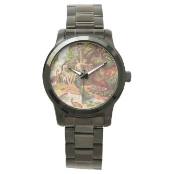 Adam And Eve In The Garden Watch by justcrosses at Zazzle