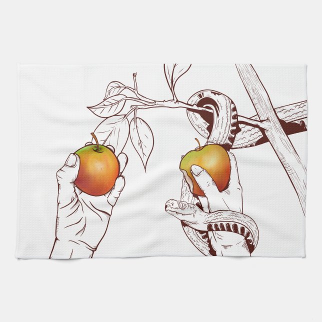 Adam and Eve Kitchen Towel (Horizontal)