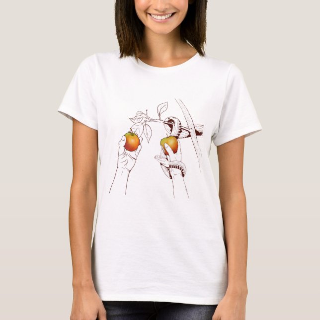 Adam and Eve Picking T-Shirt (Front)