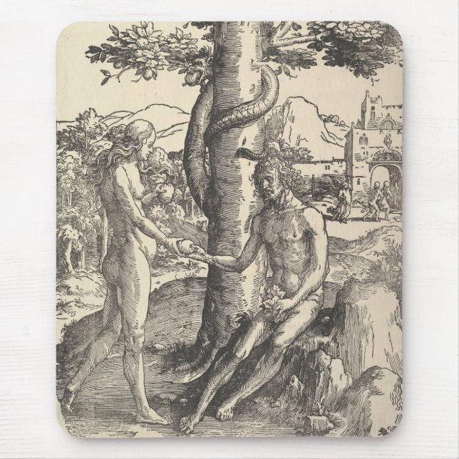 Adam and Eve: The Fall of Man (Lucas van Leyden) Mouse Pad (Front)