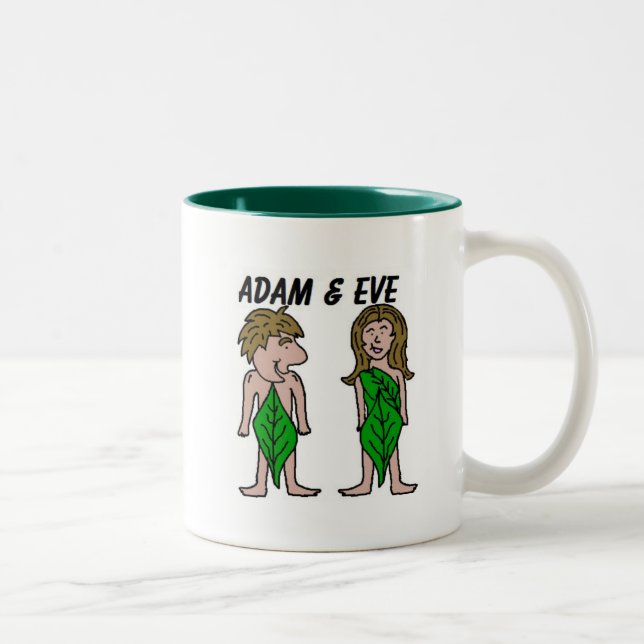 Adam and Eve Two-Tone Coffee Mug (Right)