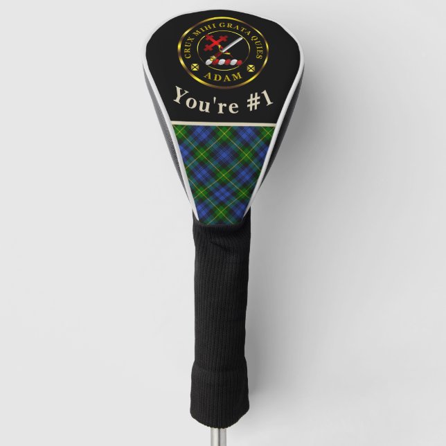 Adam Clan Crest Golf Personalized Head Cover (Front)
