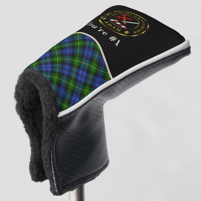 Adam Clan Crest Golf Personalized Putter Head Cover (3/4 Front)