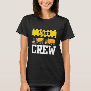 Adam Construction Crew Custom Dumptruck Dump Truck T-Shirt
