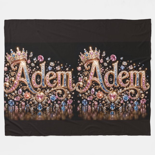 Adam Crown Cozy Throw Blanket (Front (Horizontal))