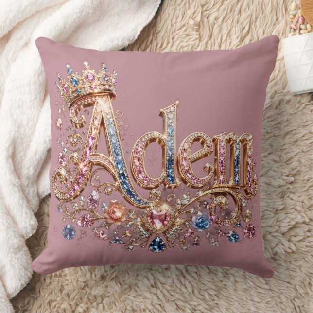 Adam Crown Decorative Wall Clock Throw Pillow (Blanket)