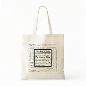 Adam, Duke of Kielder tote Bag