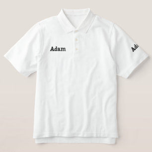 Adam Embroidered Mans Name, Mens Polo Shirt