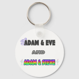 Adam & Eve & Adam & Steve Keychain
