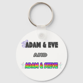 Adam & Eve & Adam & Steve Keychain