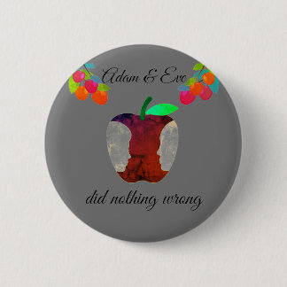 Adam & Eve - Apple pin/ Button