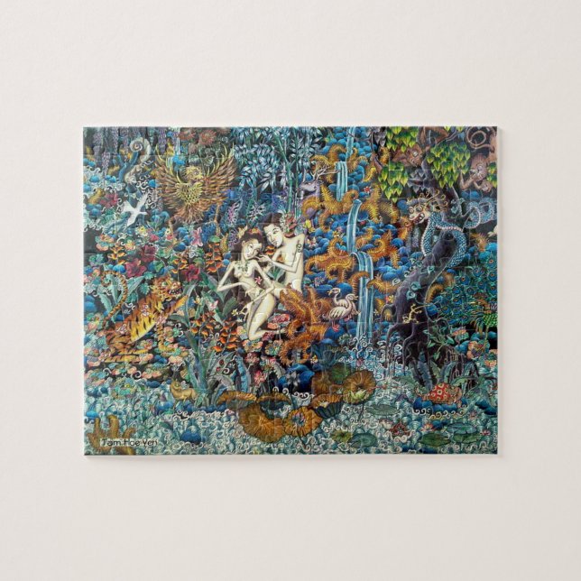 Adam & Eve Balinese Style Jigsaw Puzzle (Horizontal)