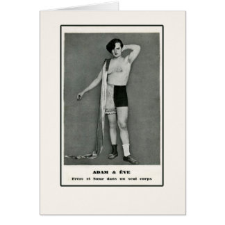 Adam & Eve Half Man Half Woman Cards