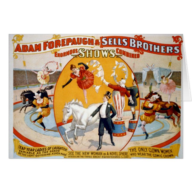 Adam Forepaugh & Sells Brothers Cards (Front Horizontal)