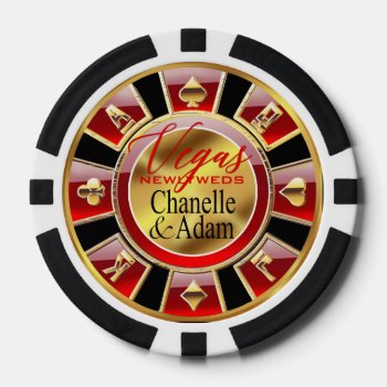 Adam Las Vegas Casino Chip | Red Gold by glamprettyweddings at Zazzle