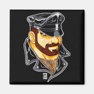 Adam Likes Leather Hat Magnet