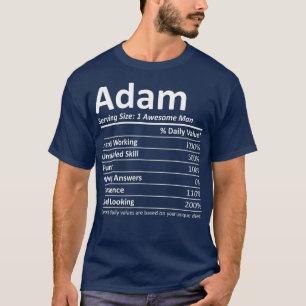ADAM Nutrition Funny Birthday Personalized Name T-Shirt