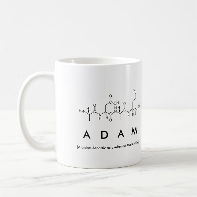 Adam peptide name mug (Left)