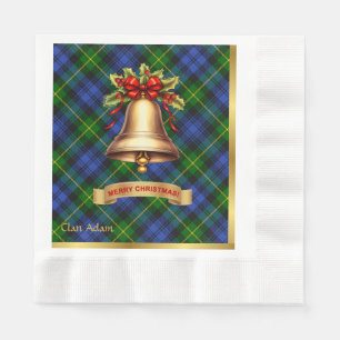 Adam Personalized Tartan Christmas Napkins