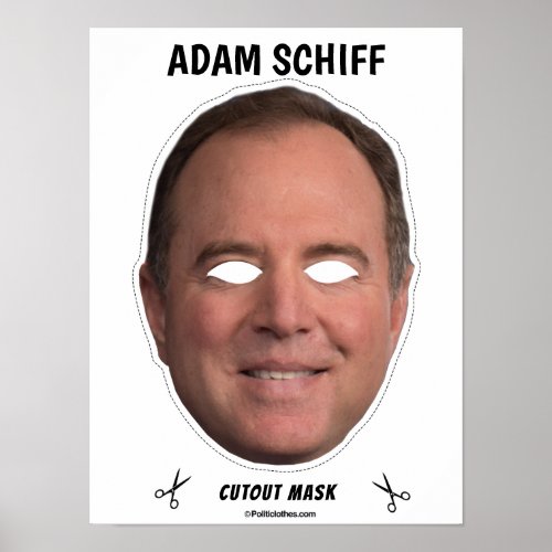 ADAM SCHIFF Halloween Mask Poster